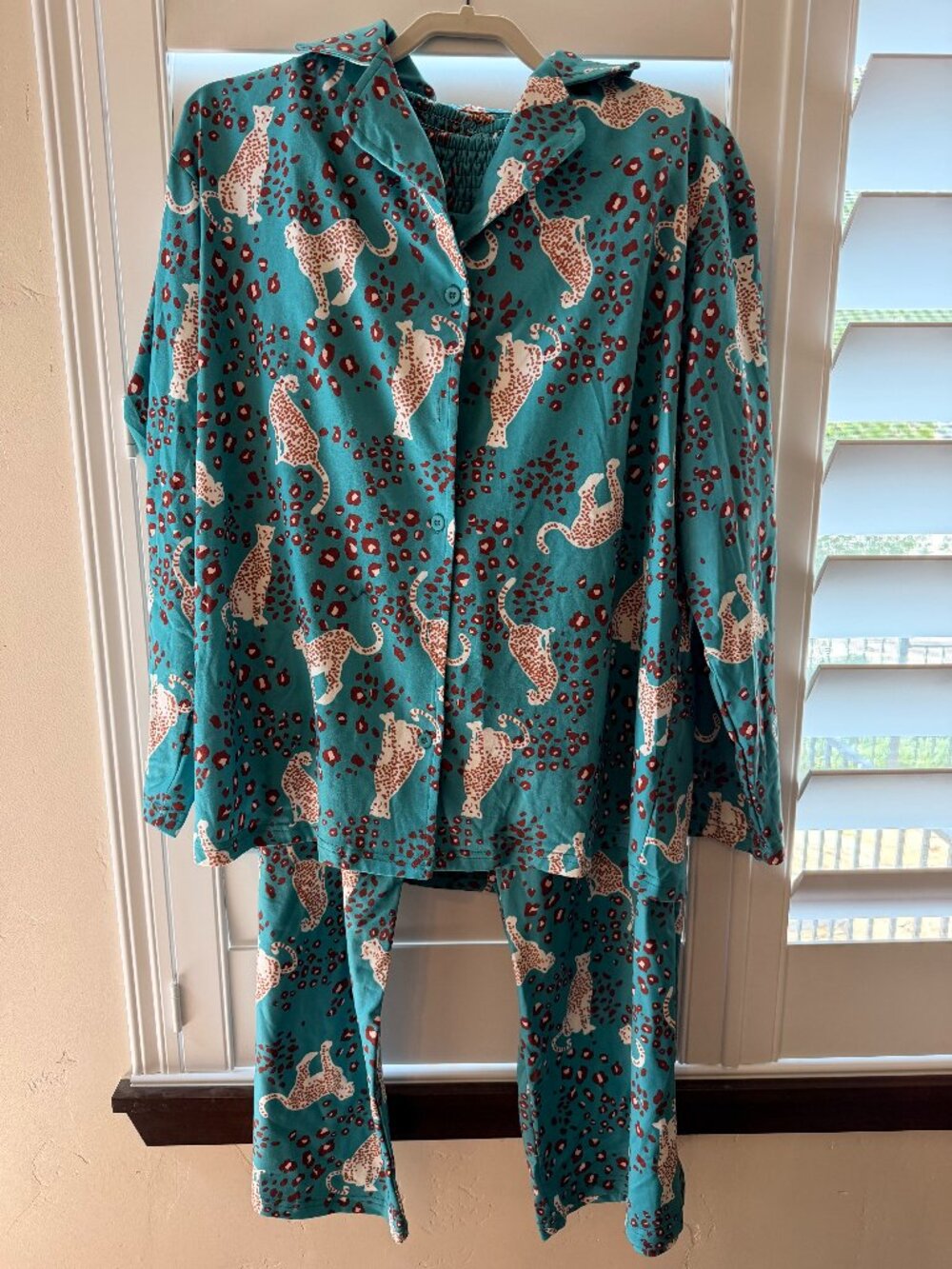 Oversized Pink Lily Pajamas Leopard prink